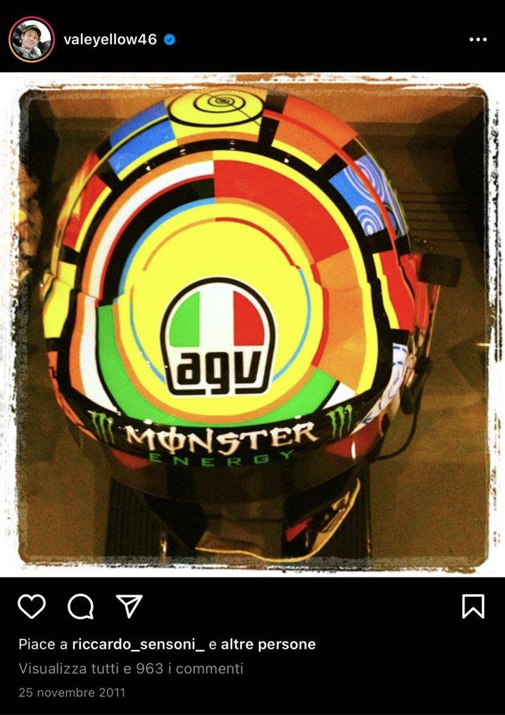 Prima foto Instagram Valentino Rossi